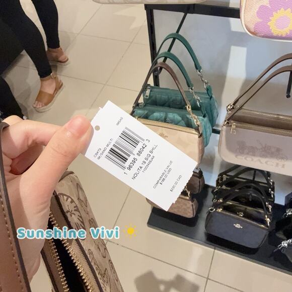 NWT Coach Nolita 19 With Shell Print Signature Canvas CBK79 Gold/Sand Multi - Picture 5 of 9